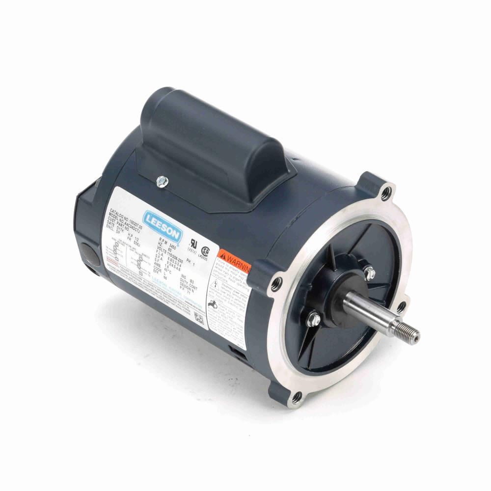 100207.00 Leeson Jet Pump Motor (A4C34DC7, 1/2 HP, 56 Frame, 3450RPM, 115/208-230V, DP) - KG Power Systems