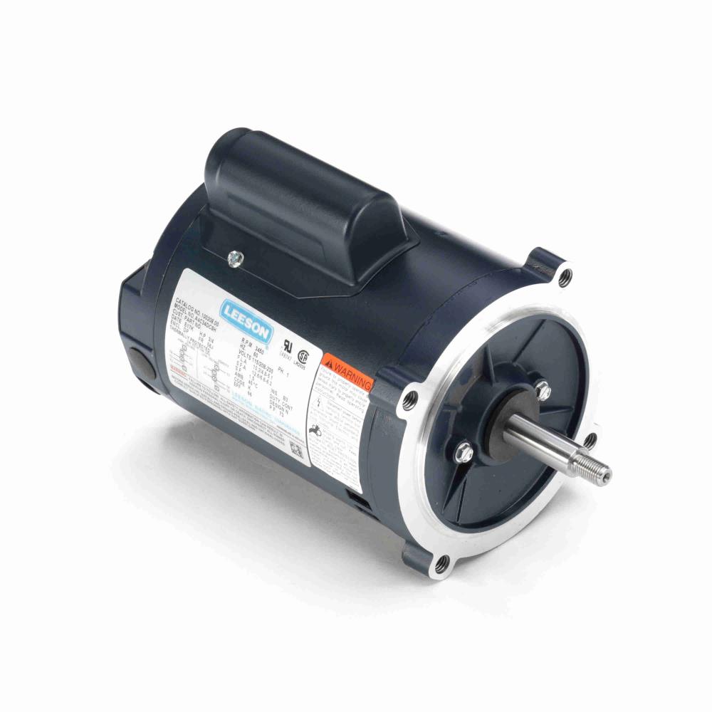 100208.00 Leeson Jet Pump Motor (A4C34DC8, 3/4 HP, 56 Frame, 3450RPM, 115/208-230V, DP)