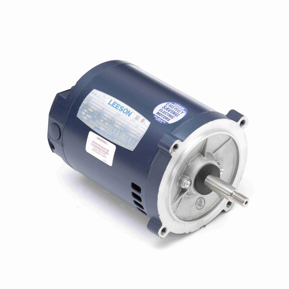 101637.00 Leeson Jet Pump Motor (C4T34DC20 , 3/4 HP, S56J Frame, 3450RPM, 208-230/460V, DP)