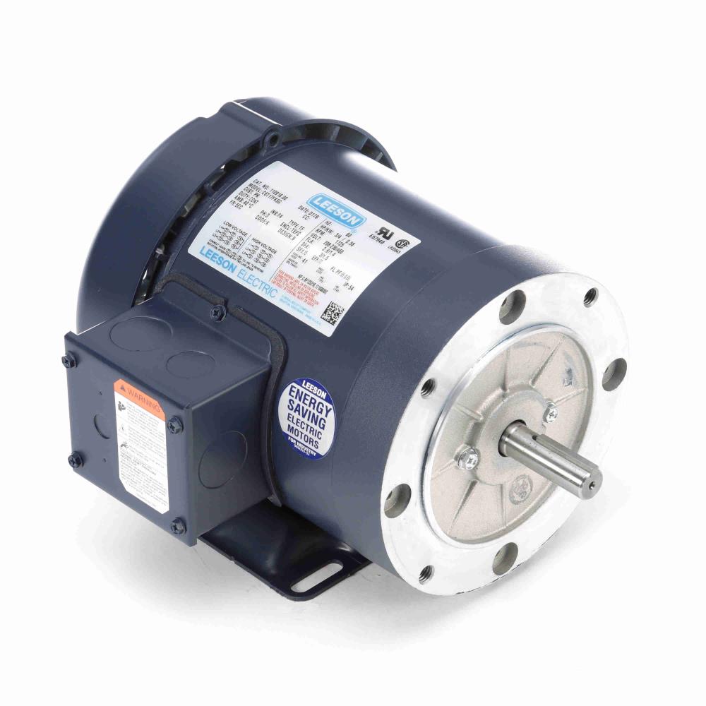 110916.00 Leeson General Purpose Motor (C6T17FK5 , 3/4 HP, 56 Frame, 1725RPM, 208-230/460V, TEFC) - KG Power Systems