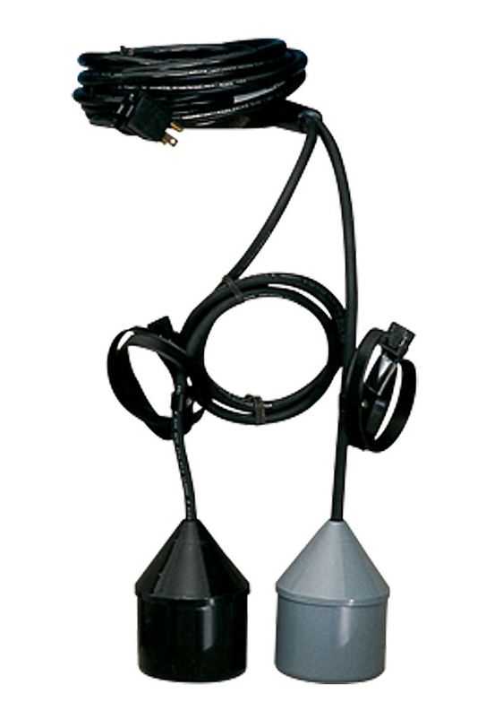 14940411 - Little Giant - Double-Float Piggyback Mechanical Float Switch (15DFMMD2WOP Model, 230 Volt W/O Plug 15' Cord, Max 13 Amps - Indoor / Outdoor)