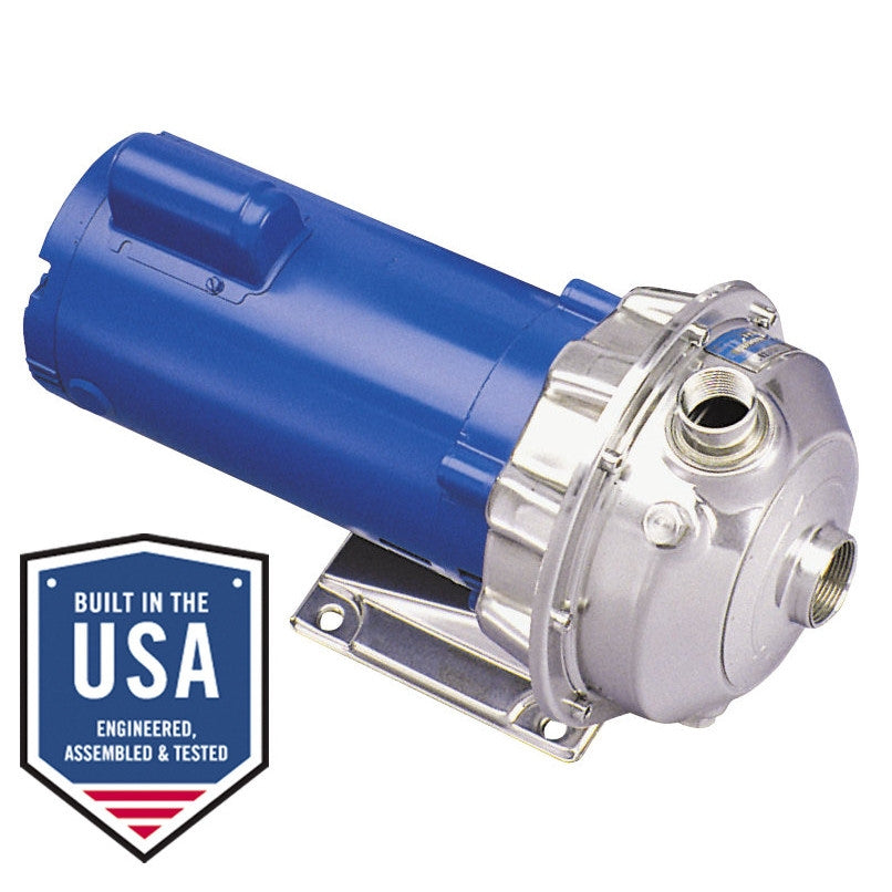 1ST1E9D4 Goulds 316L Stainless Steel Close Coupled Pump (NPE Series, 1 HP, 208-230/460 Volt, 3 Phase, 43 Max GPM, 95' Max Head, TEFC Enclosure. 4.75" Impeller Size)