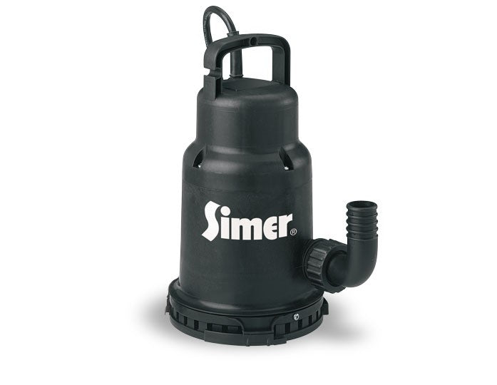 2430 Pentair Simer Submersible, Utility / Pond / Waterfall Pump (1/3 HP, 2400 GPH, 1-1/4" NPT Discharge, 115V, 15' Cord)