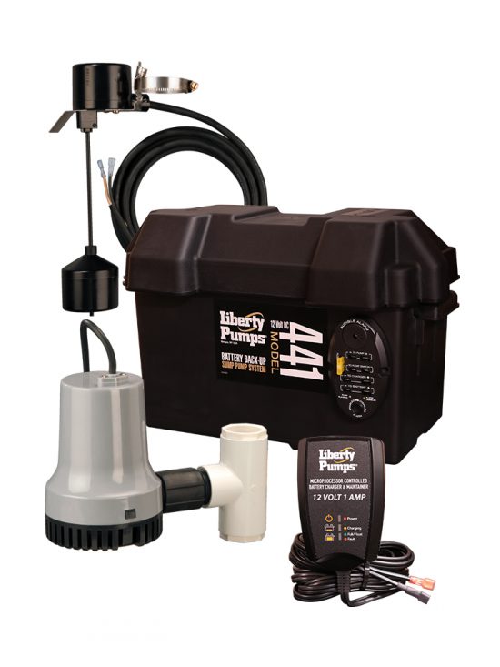 441 Liberty Pumps 441-Series Battery Back-Up Emergency Sump Pump System, 12v w/alarm