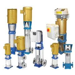 5SVE6NE3LM0 Goulds e-SVE Stainless Steel Series Vertical Multi-Stage Pump (1-1/4" Connections, 2 HP, 208-230 Volts, 60 Hz, Single Phase, 2 Pole, 3500 RPM, eSM Motor. Viton Standard Shaft Seal, 6 Stages, 30 GPM Nominal Flow)