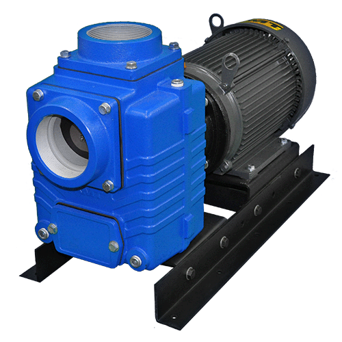 4871-95 AMT Cast Iron 4" Self Priming Centrifugal Pump w/ Optional Mounting Base (10 HP, 3 Phase, 208-230/460V, 26/13 FLA, Cast Iron, Buna-N Seal)