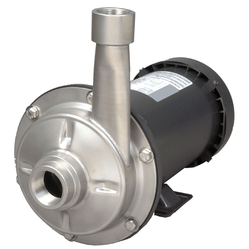 5481-98 AMT High Volume Stainless Steel Straight Centrifugal Pump (1 HP, 1 Phase, 115/230 Volt, Viton Seal, 56J Frame, TEFC Enclosure)