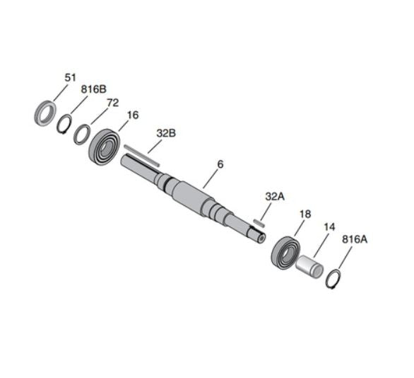 B81663 Berkeley KIT, SHAFT REPL B_Z SERIES-NEW DESIGN