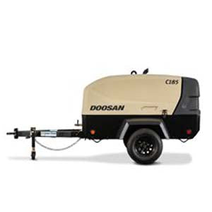 C185WDO-T4F Doosan Portable Air Compressor (185 CFM, 80-125 PSIG, 3/4" Discharge, Doosan D18 Engine)