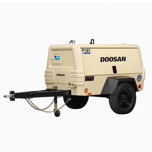 P185WDO-T4F Doosan Portable Air Compressor (185 CFM, 80-125 PSIG, 3/4" Discharge, Doosan D24 Engine)