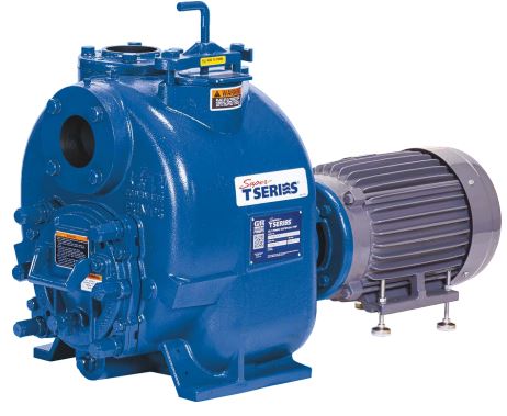 T3A60S-E5 1P Gorman Rupp 3" Self-Priming Centrifugal Pump SUPER T SERIES CI W/5 HP Electric Motor (Size 3” x 3”, 1 Phase)