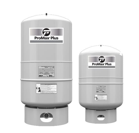 Goulds PM45H, ProMax Plus Series, Horizontal Diaphragm Tank, 14 Gallons, 100 PSI Working Pressure, 1" NPTM Connection, 15.375" Diameter, 27.125 " Height