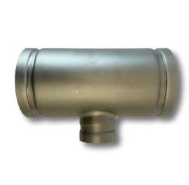 46RTF43075 GroovJoint 3" x 3/4" Sch.10, 304L Reducing Teee Groove x FPT