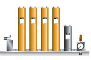 HF-961-114-F - Lawrence Factor - HF Type Hyper Purifier (5000 psi, 34" H x 44" W x 5" D, Aluminum with Bronze Hard Anodized, SCFM Rating: 22, 75000 CF)