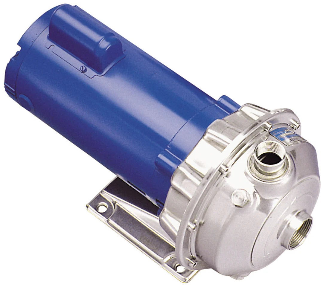 1ST2C5D4 Goulds NPE Series Stainless Steel Centrifugal Pump (1/2 HP, 208-230/460 Volt, 3 Phase, 1750 RPM, 1" NPT Discharge, 1-1/4" NPT Suction, 21.5 GPM, 23' Max Head, TEFC Enclosure)