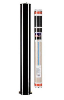 PU-530003-AF - Lawrence Factor - Absorbent Cartridge Holder, 3 Lb. (5000 psi, 3.685" OD x 33" H, 7075 T6 Aluminum - Hard Anodize, SCFM Rating: 75)