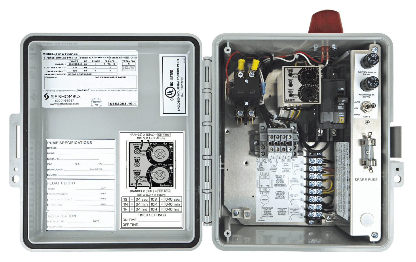 1121W114H5A6A10E17G SJE Rhombus Controller (Thermal Cutout Option)