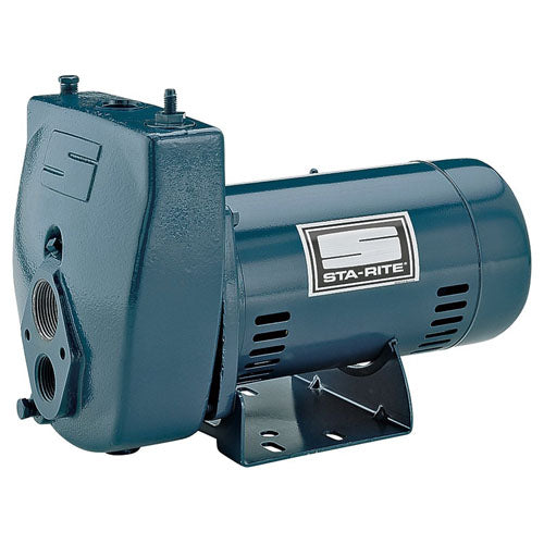 Sta-Rite Pumps SLE-L Self-Priming Convertible Jet Pump (SL Series, 1 HP, 1-1/4" Suction, 1" Discharge, 115/230 Volts, Cast Iron, 30–50 PSI)