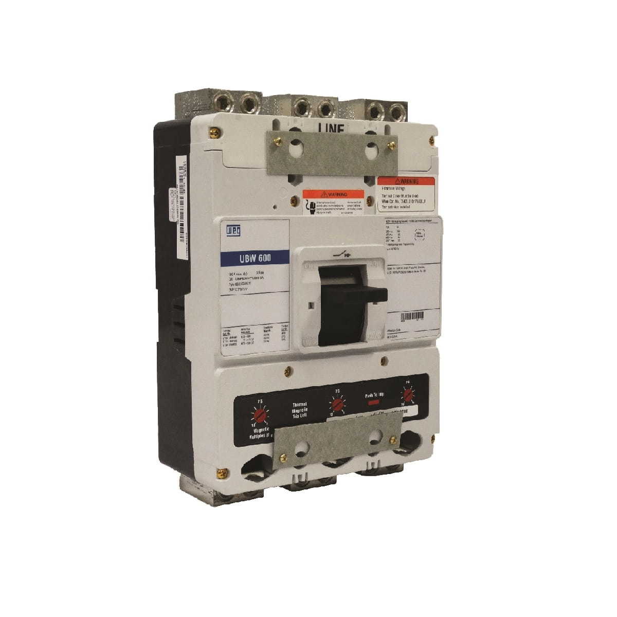 UBW600N-FTU600-3A WEG Molded-Case Circuit Breaker (600 Thermal Setting, 600 Frame)