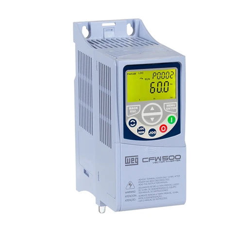 CFW500A06P1T4NB20G2 WEG Variable Speed Drive (3 HP, 60 Hz, 460 Volt, Three Phase, A Frame, CFW500 Series)