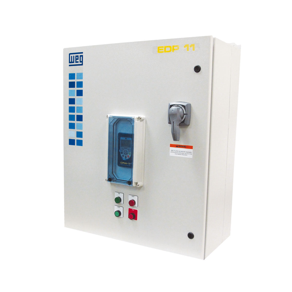 EDP11S024GN3R01000 WEG EDP11 Series Enclosed Standard Panel Variable Frequency Drive (14403740, 15 HP, 460 Volt, 60 Hz, Type 3R, Wall Mount, 23.6"H x 2"W x 8"D)