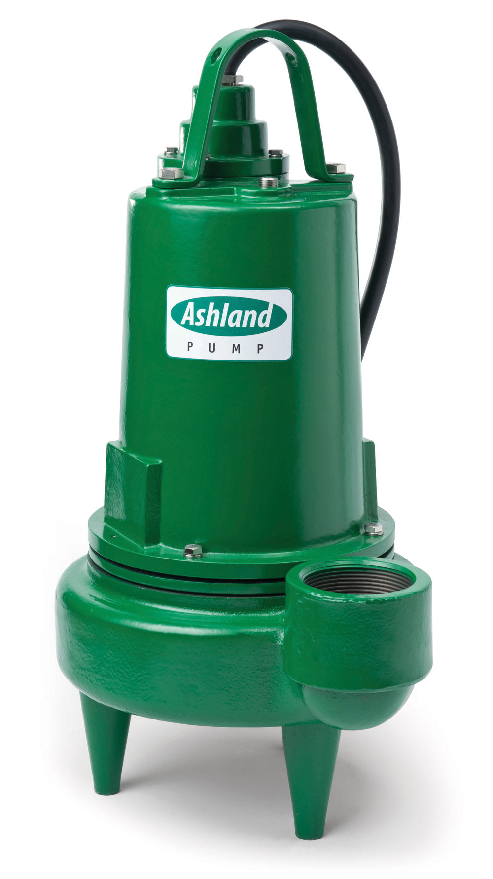 SW300M2-20 Ashland Cast Iron Sewage Ejector Pump (3 HP, 230 Volt, 2-1/2" Max Solids, Manual Switch, 20' Cord)