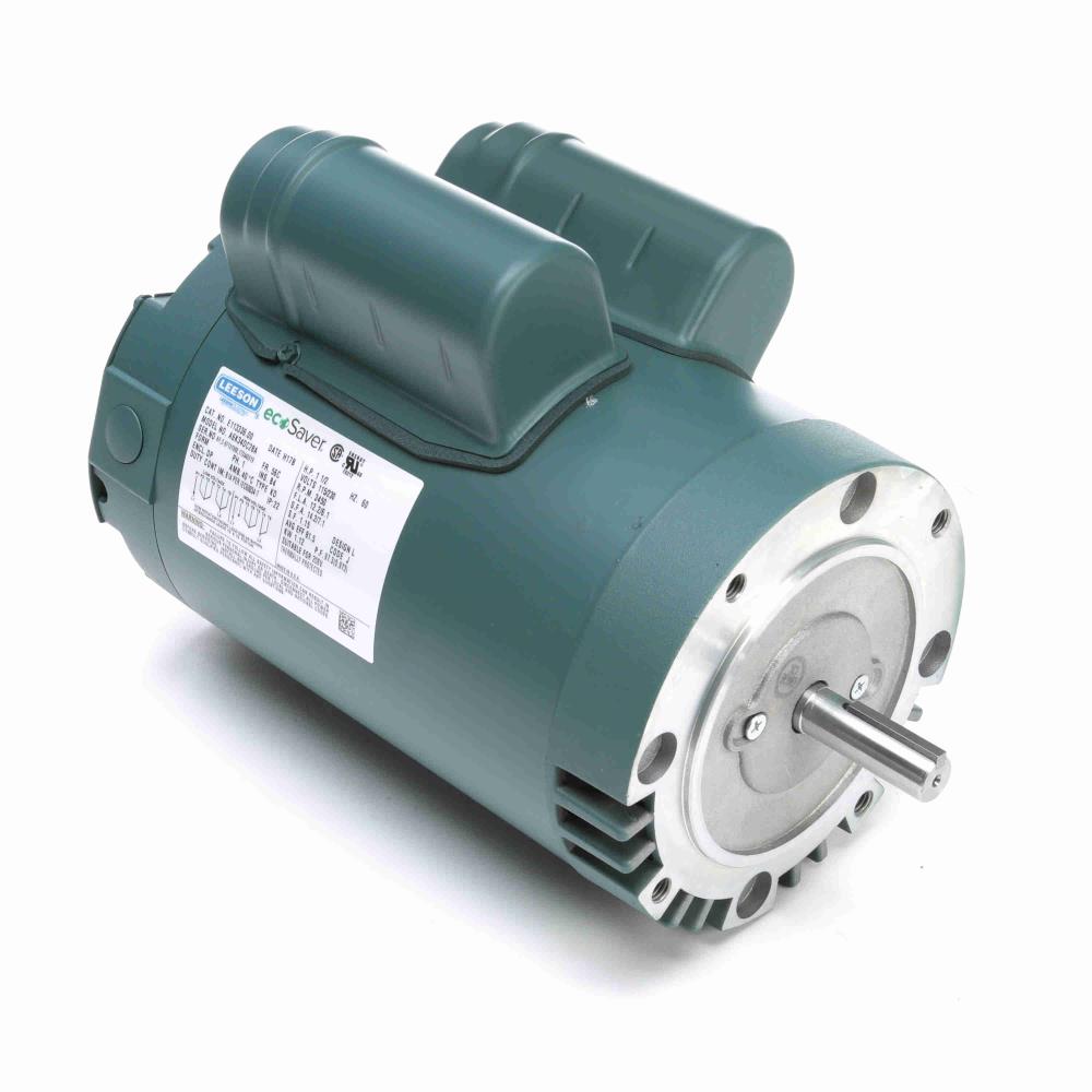 113336.00 Leeson General Purpose Motor (A6C34DC52 , 1.5 HP, 56 Frame, 3450RPM, 115/208-230V, DP) - KG Power Systems