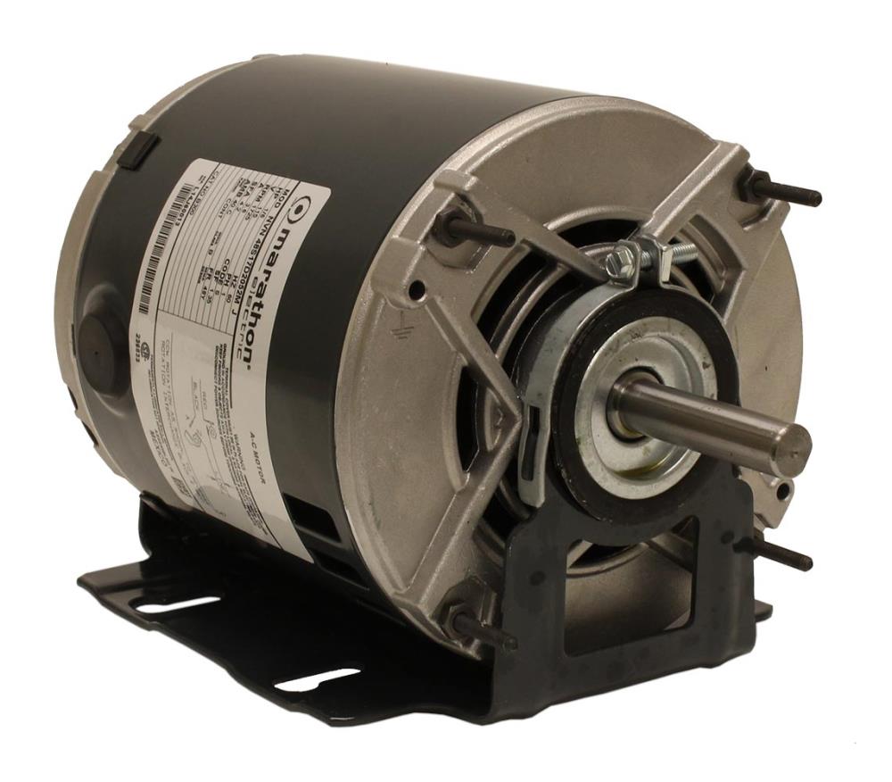 B300 Marathon Belt Drive Fan and Blower Motor (1/6 HP, Split Phase, 1725 RPM, 48Y Frame, 5.6" Diameter, ODP Enclosure, 115 Volt, 3.6 AMPS, Reverse Rotation, Rolled Steel, Single Shaft) - KG Power Systems