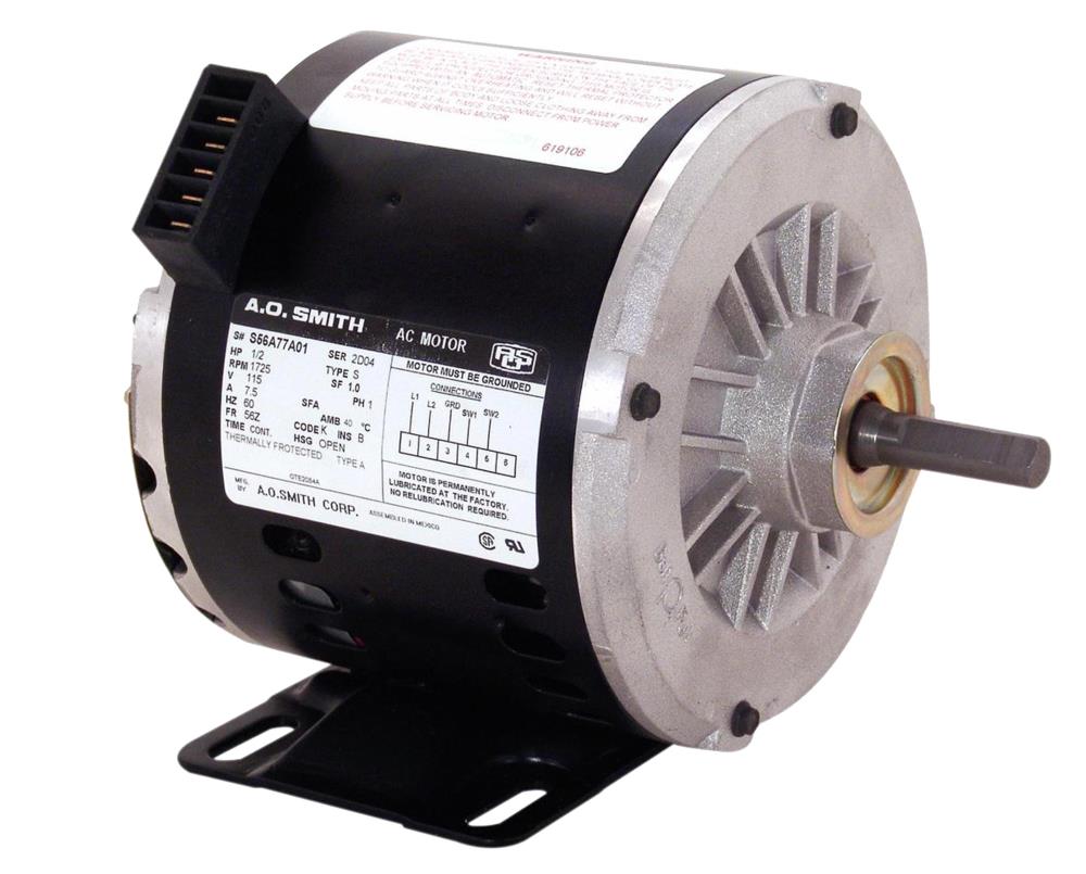 OTEB2054A Century Evaporator Coil and Refrigeration Fan HVAC/R Motor (1/2 HP, 115 Volt, 1725 RPM, 8.0 Amps, 56Z Frame, ODP Enclosure)