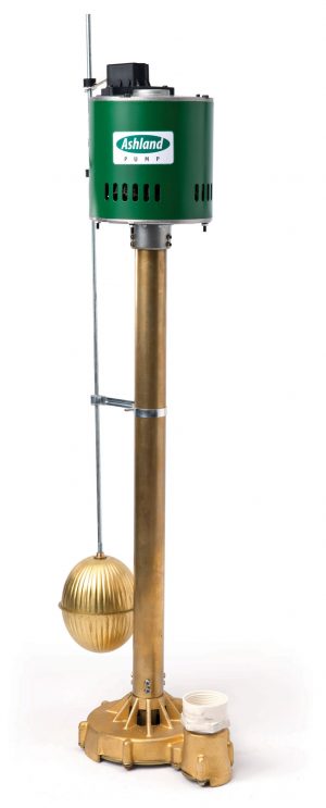 PED33B Ashland Bronze Pedestal Sump Pump (1/3 HP, 115 Volt, 1750 RPM, 3/16" Max Solids, 1-1/4" Discharge, 8' Cord)