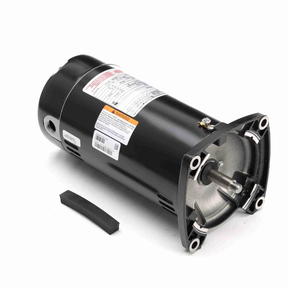 USQ1102 Century Pool and Spa Motor (1 HP, 48Y Frame, ODP, Single Phase, 115/230 Volt, CCWSE, Rolled Steel, Square Flange)