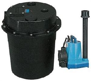 505055 Little Giant WRS-5 Drainosaur Sump Pump System (WRS-5 Model, 1/6 HP, 115 Volts, 60 Hz, Single Phase, 25 Max GPM, Piggyback Diaphragm Switch, 10' Cord) - KG Power Systems