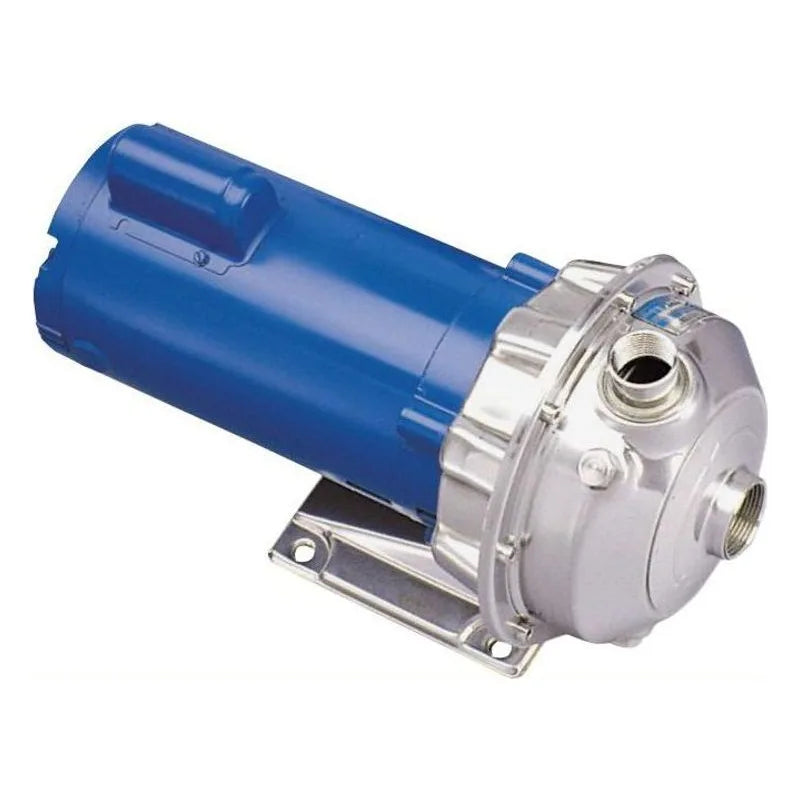 2ST1J9A6 Goulds NPE Stainless Steel Close-Coupled End Suction Centrifugal Pump (5 HP, 208-230/460 Volt, 3 Phase, 60 Hz, 2 Pole, 3500 RPM, TEFC Enclosure, 1-1/2" NPT Suction, 1-1/4" NPT Discharge, 6.125" Impeller, 170 Max GPM, 150' Max Head, 125 PSI Max)
