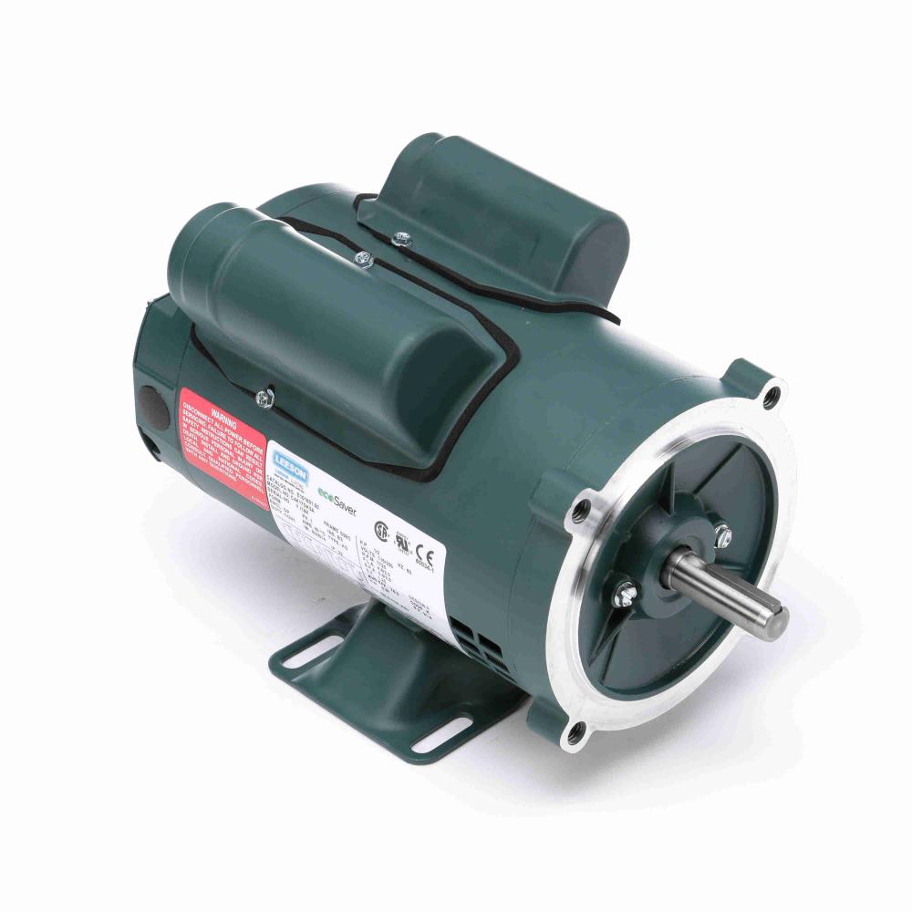 101651.00 Leeson General Purpose Motor  (C4C17DK18,  1/2 HP, S56 Frame, 1725RPM, 115/208-230V, DP) - KG Power Systems