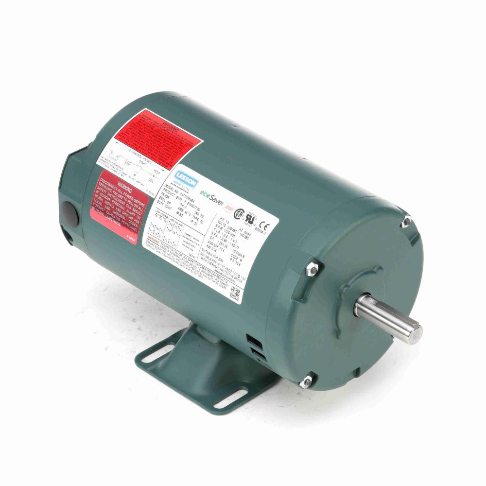 110429.00 Leeson General Purpose Motor  (C6T34DB2, 1.5 HP, 56 Frame, 3450RPM, 208-230/460V, DP) - KG Power Systems