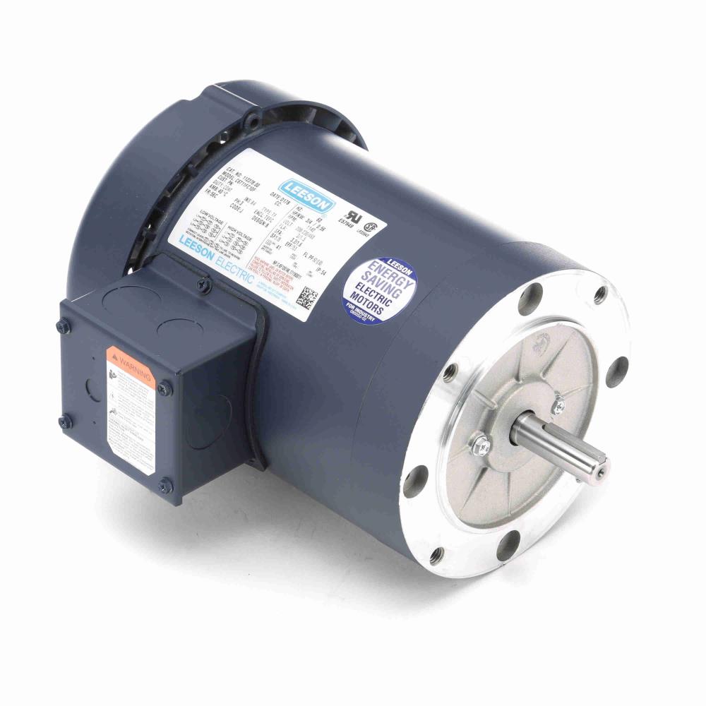 112378.00 Leeson General Purpose Motor  (C6T11FC10 , 3/4 HP, 56 Frame, 1140RPM, 208-230/460V, TEFC) - KG Power Systems