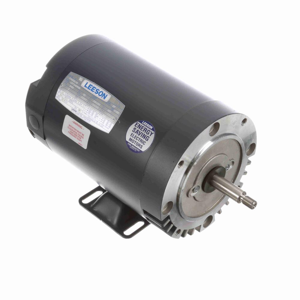 114202.00 Leeson Jet Pump Motor  (C6T34DK6 , 2 HP, 56 Frame, 3450RPM, 208-230/460V, ODP Enclosure) - KG Power Systems