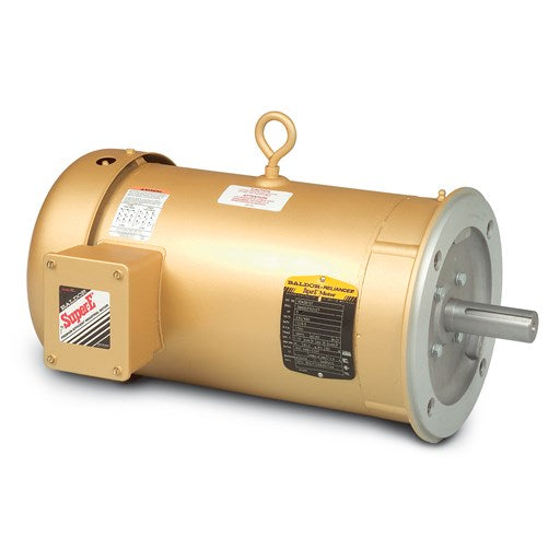 VEM3613T Baldor Premium Efficient Super-E, C-Face Industrial Motor (5 HP, 3600 RPM, 3 Phase, 230/460 Volt, TEFC, 184TC Frame, 60 Hz, TEFC Enclosure, F1 Mount) - KG Power Systems