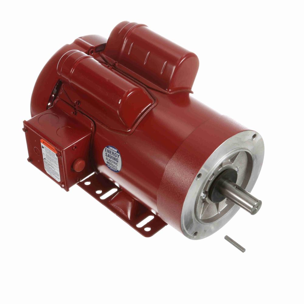 121625.00 Leeson Farm Duty High Torque Motor (M145K17FK11, 2 HP, 145TC Frame, 1725RPM, 230 Volt, Single Phase, TEFC Enclosure, Reversible, Manual Overload, Capacitor Start, Rolled Steel Material)