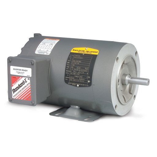 CNM3457 Baldor C-Face General Purpose Industrial Motor (1/3 HP, 3600 RPM, 208-230/460 Volt, Three Phase, TENV Enclosure, 56C Frame) - KG Power Systems