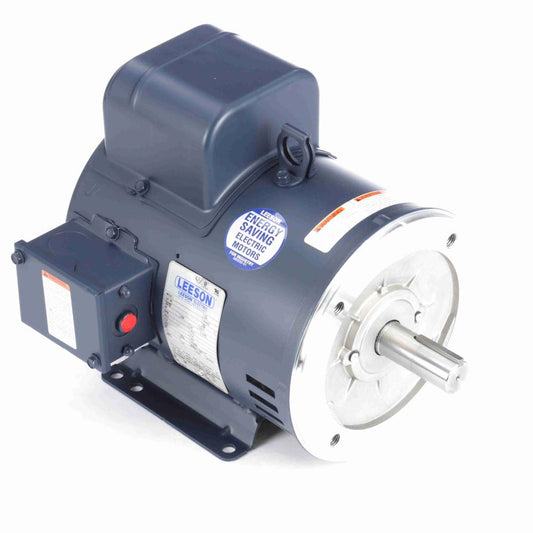 131629.00 Leeson General Purpose Motor (3 HP, 1740 RPM, 184TC frame, ODP Enclosure, Single Phase, 115/230 Volt, Reversible, Manual Overload)