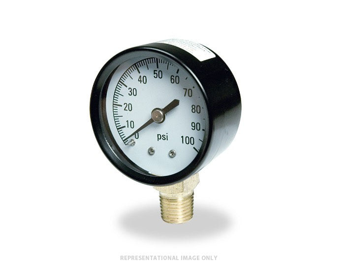 U239-2-01 Pentair Sta-Rite Pressure Gauge (0-100 PSI, 1/4" NPT Male Thread, Lead Free)