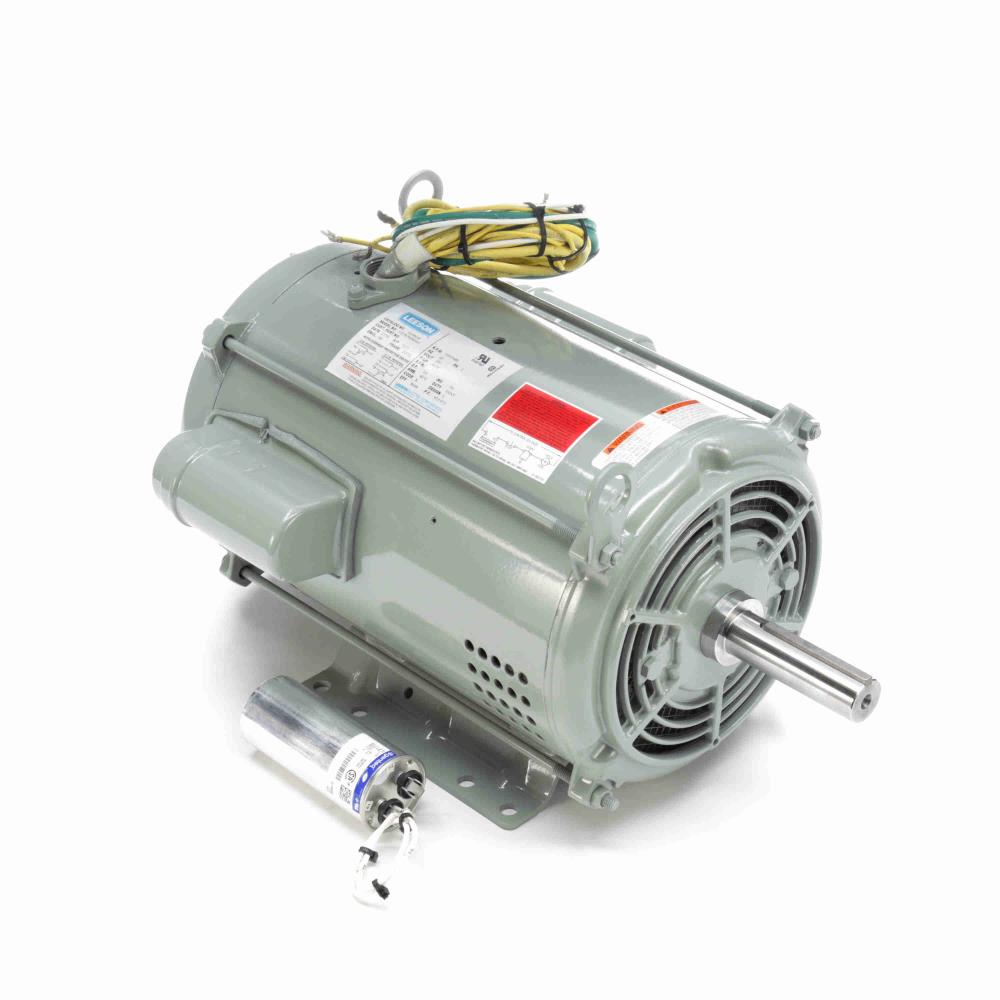 141084.00 Leeson Farm Duty Crop Dryer Motor (C215K34DB3, 10/15 HP, 215TVZ Frame, Single Phase, 3600 RPM, 230 Volt, No Overload, ODP Enclosure) - KG Power Systems