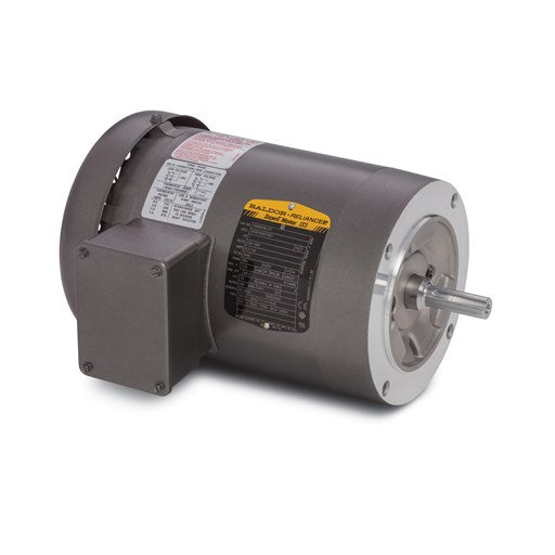 VEM3546 Premium Efficient Super-E  Baldor C-Face Industrial Motor, Three Phase, TEFC, 56C Frame (1 HP, 1800 RPM) - KG Power Systems