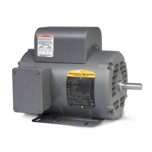 L1410T Baldor Single Phase General Purpose Motor (Cap Start, Cap Run, 5 HP, 230 Volt, 60 Hz, 1800 RPM, ODP Enclosure, 184T Frame, 1 Phase, F1, Foot Mount)