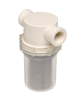 253-221-01 Hypro-Shurflo 3/4" Raw Water Strainer w/ Bracket and Fittings - 50 Mesh Screen