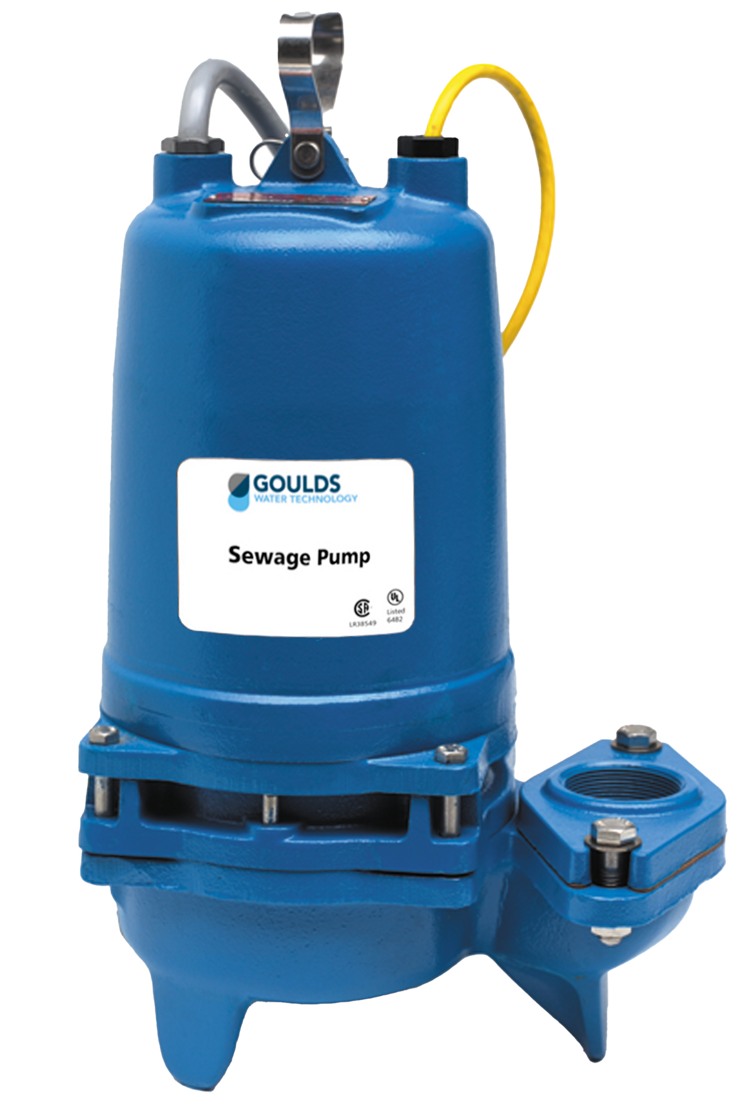 3WD51E3AA Goulds 3WD Series, Sewage Pump, 1 HP, 230 Volts, 3 Phase, 3450 RPM, 3" NPT Flange Vertical Discharge, 171 GPM Max, 52 ft Max Head, 20 ft Cord, Manual