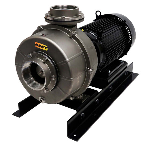 6211-98 AMT Stainless Steel Self-Priming Pumps (10 HP, TEFC, 230 Voltage, 1 Phase, 4" Suction, 4" Discharge)