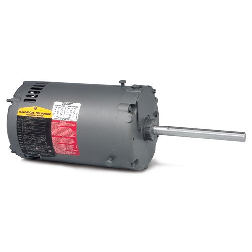 CFM3166A  Baldor Three Phase Condenser Fan (HVAC) Motor, ODP, 56YZ Frame, "Belly Band" Round Body (1 1/2 HP, 1200 RPM) - KG Power Systems