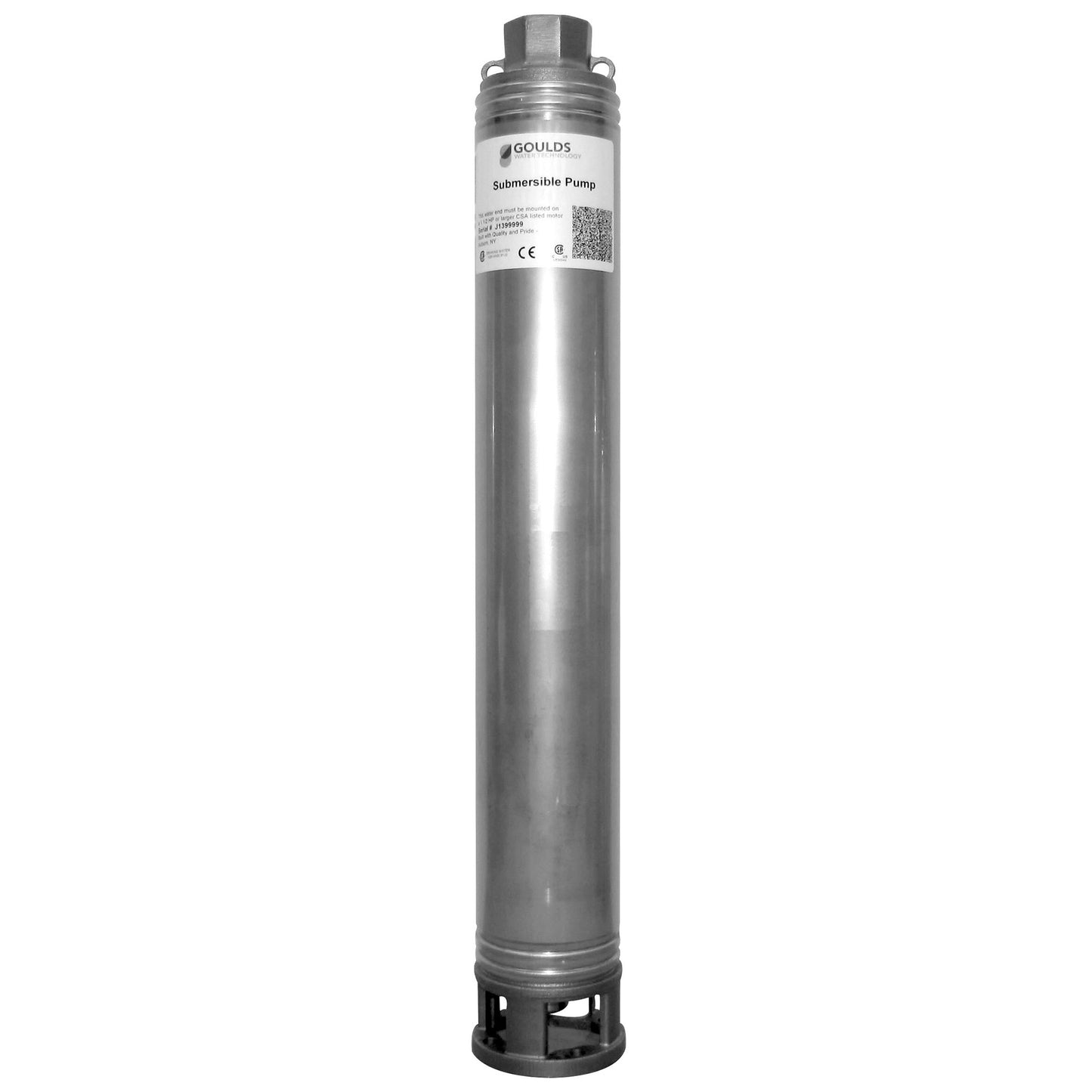 10CS10412CL Goulds 4" Submersible Pump and Motor (1 HP, 1 Phase, 60 Hz, 230 Volt, 3 Wire, 16 Stage 10 GPM)